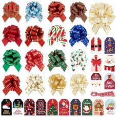 16 Pcs Christmas Gift Bows with 16 Pcs Gift Tags