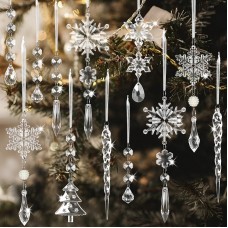 25Pcs Crystal Christmas Ornaments