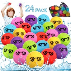 24 Pcs Reusable Water Balloons with Mesh Bag